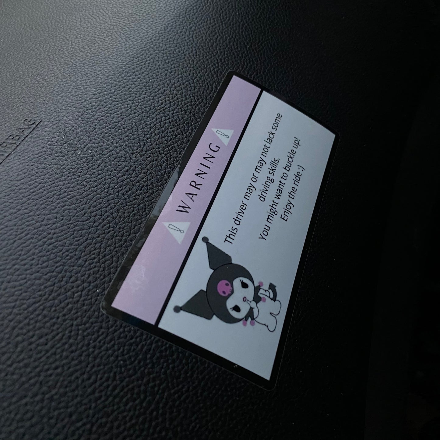 Car Warning Sticker