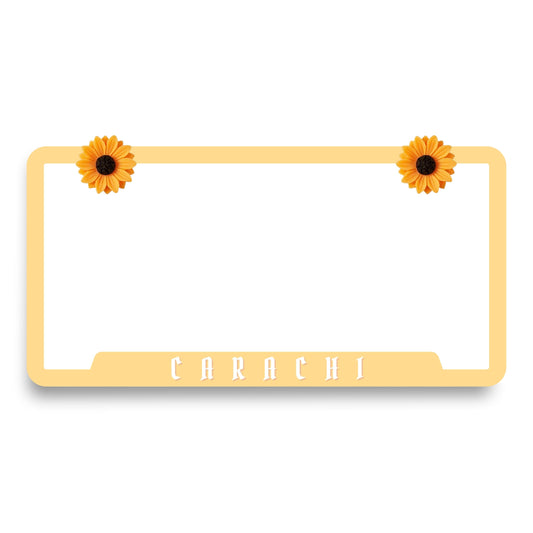 Sunflowers License Plate Bolt