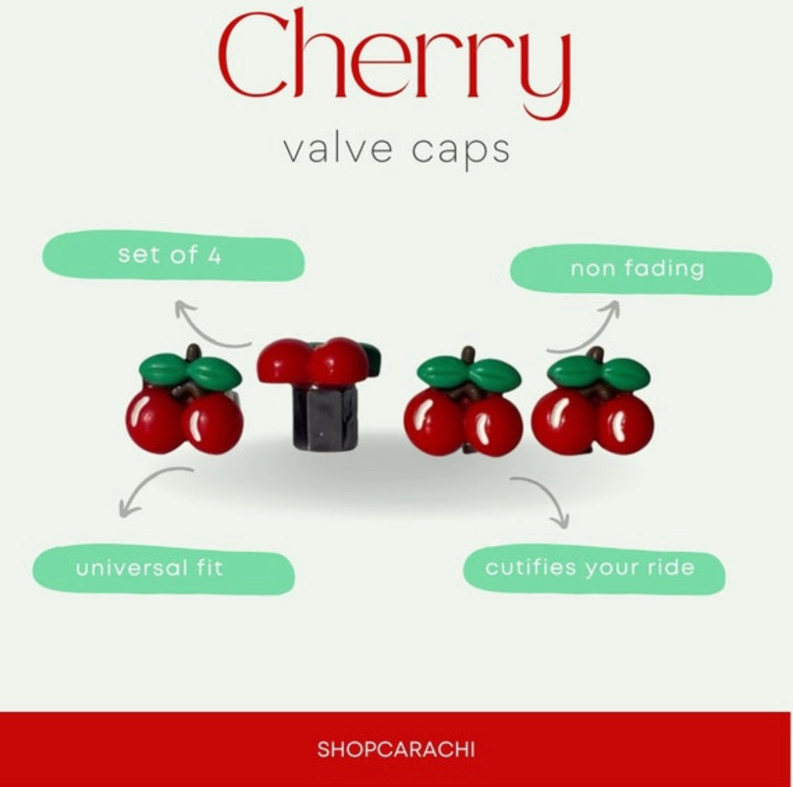 Cherry Valve Caps